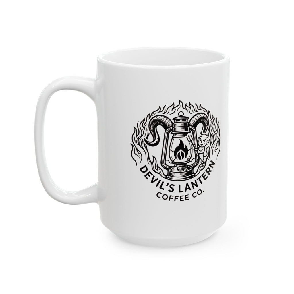 Devil’s Lantern Coffee Co. Ceramic Mug — 11oz & 15oz Logo Coffee Cup