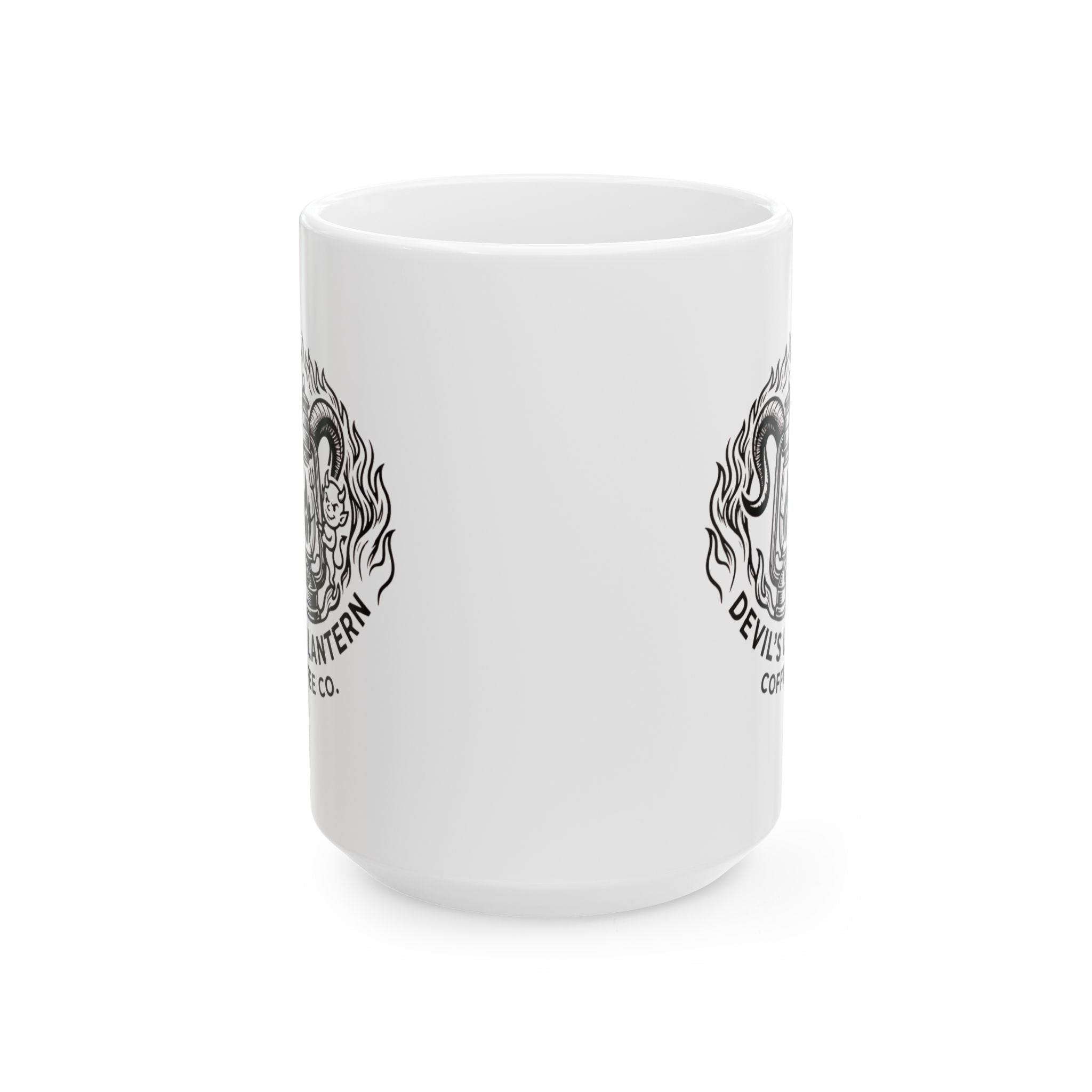 Devil’s Lantern Coffee Co. Ceramic Mug — 11oz & 15oz Logo Coffee Cup
