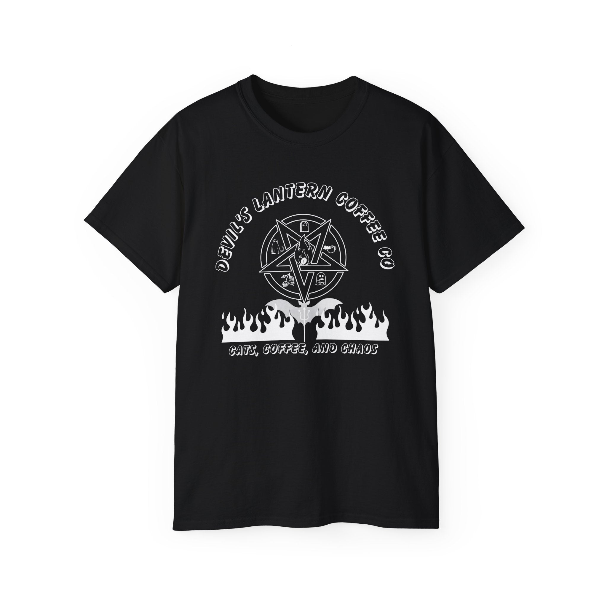 Cats, Coffee, and Chaos — Devil’s Lantern Coffee Co. Graphic tee